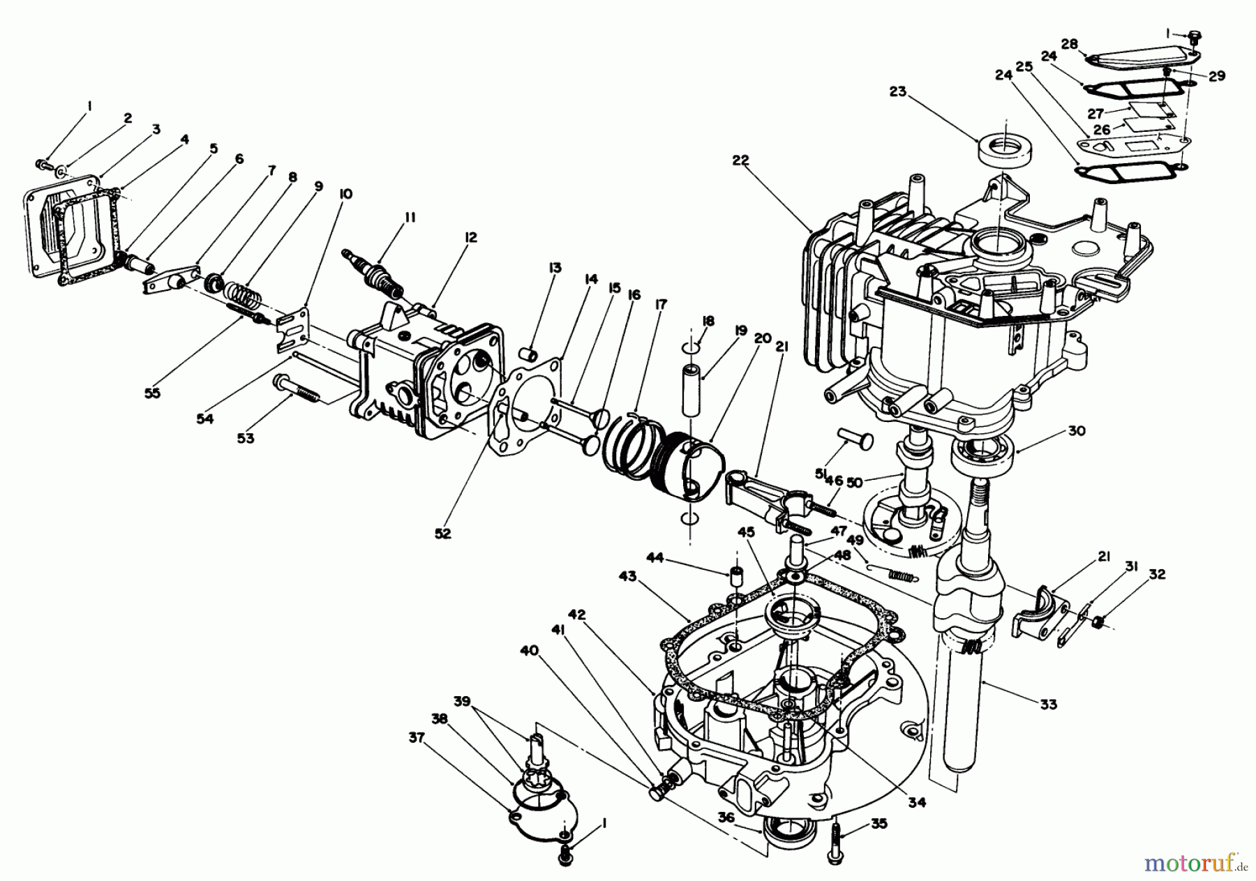  Toro Neu Mowers, Walk-Behind Seite 1 20627C - Toro Lawnmower, 1987 (7000001-7999999) ENGINE ASSEMBLY #2