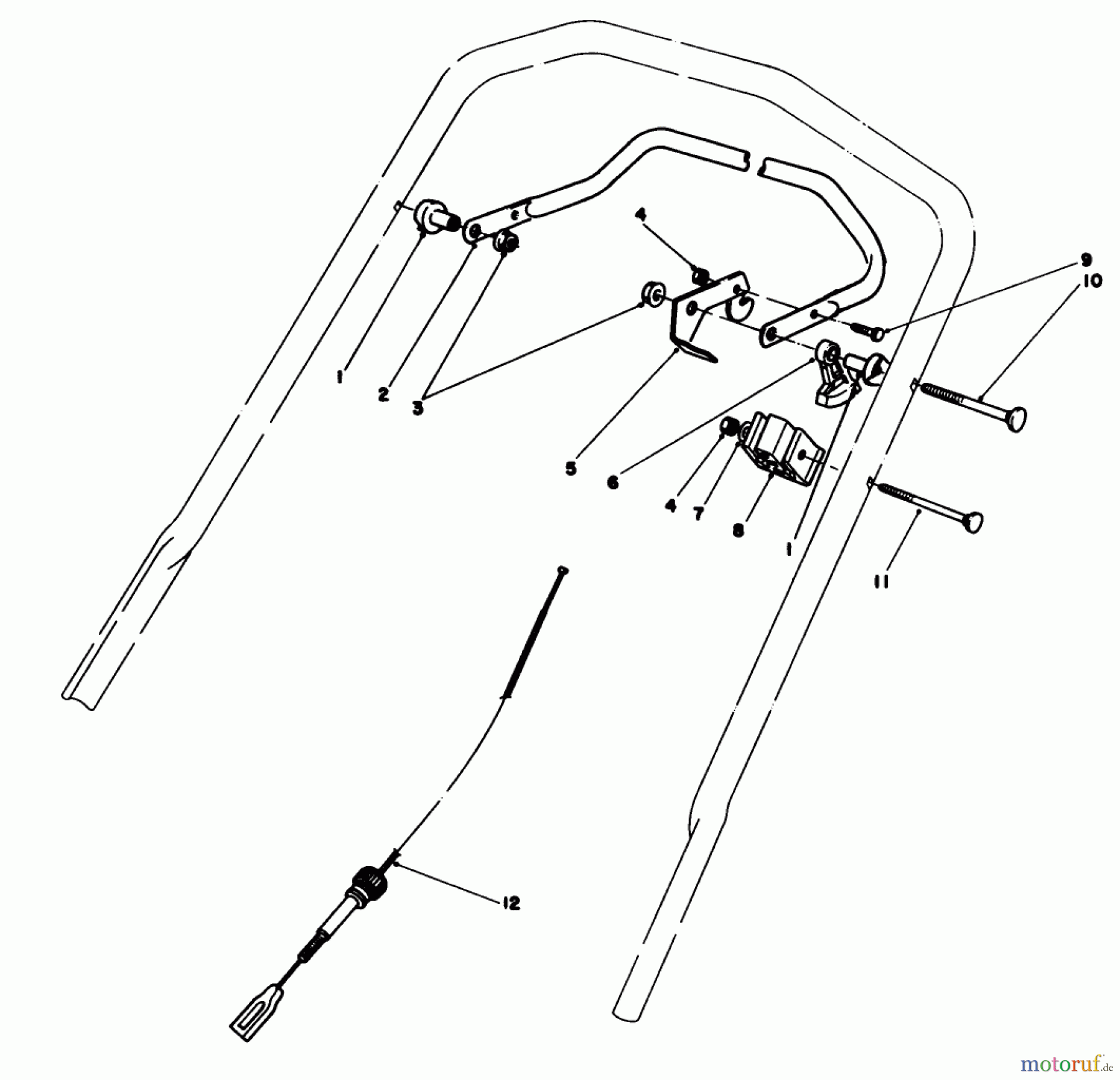  Toro Neu Mowers, Walk-Behind Seite 1 20627C - Toro Lawnmower, 1987 (7000001-7999999) TRACTION CONTROL ASSEMBLY