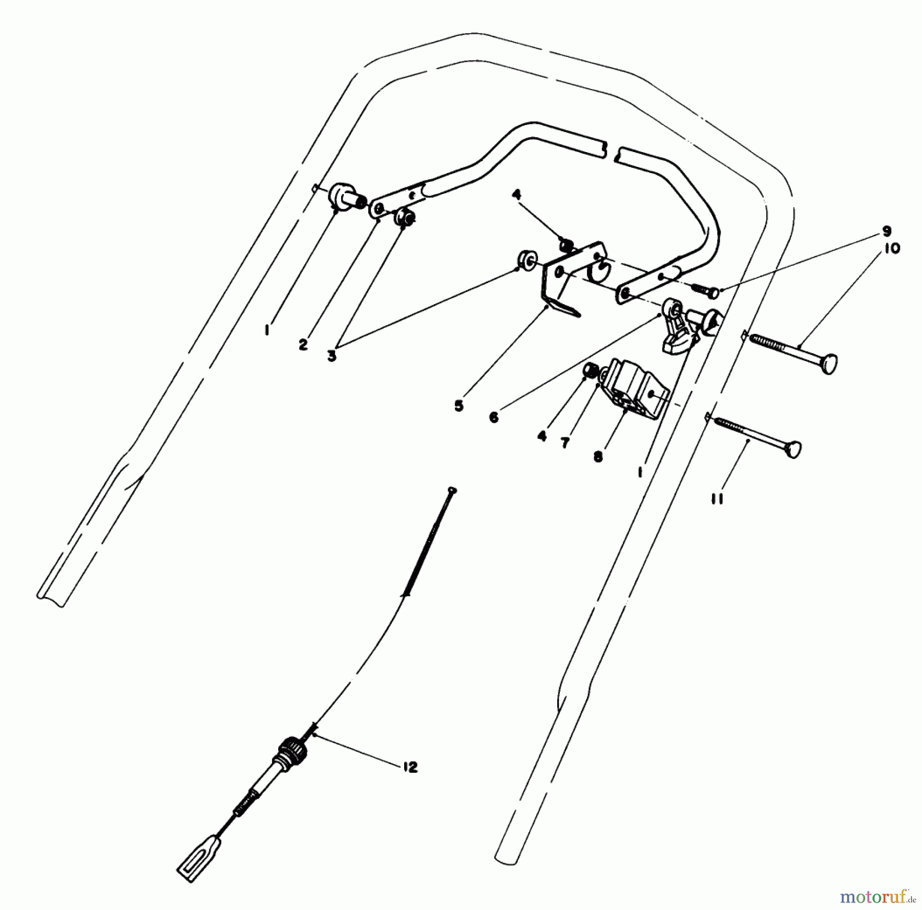  Toro Neu Mowers, Walk-Behind Seite 1 20628C - Toro Lawnmower, 1986 (6000001-6999999) TRACTION CONTROL ASSEMBLY