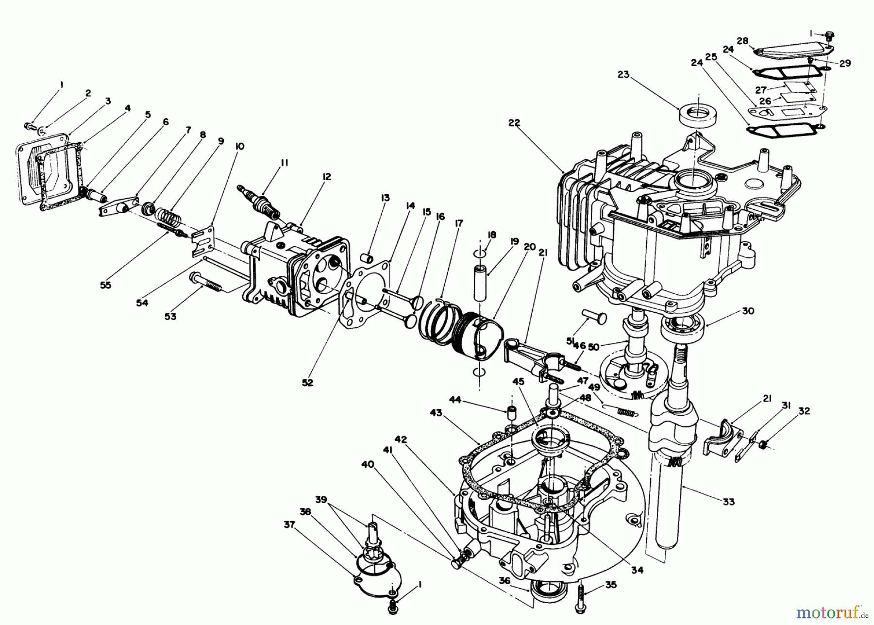  Toro Neu Mowers, Walk-Behind Seite 1 20629C - Toro Lawnmower, 1986 (6000001-6999999) ENGINE ASSEMBLY #2