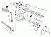 Toro 20672 - Lawnmower, 1983 (3000001-3999999) Spareparts GEAR CASE ASSEMBLY