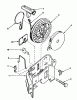 Toro 20672 - Lawnmower, 1983 (3000001-3999999) Spareparts REWIND STARTER NO. 590531