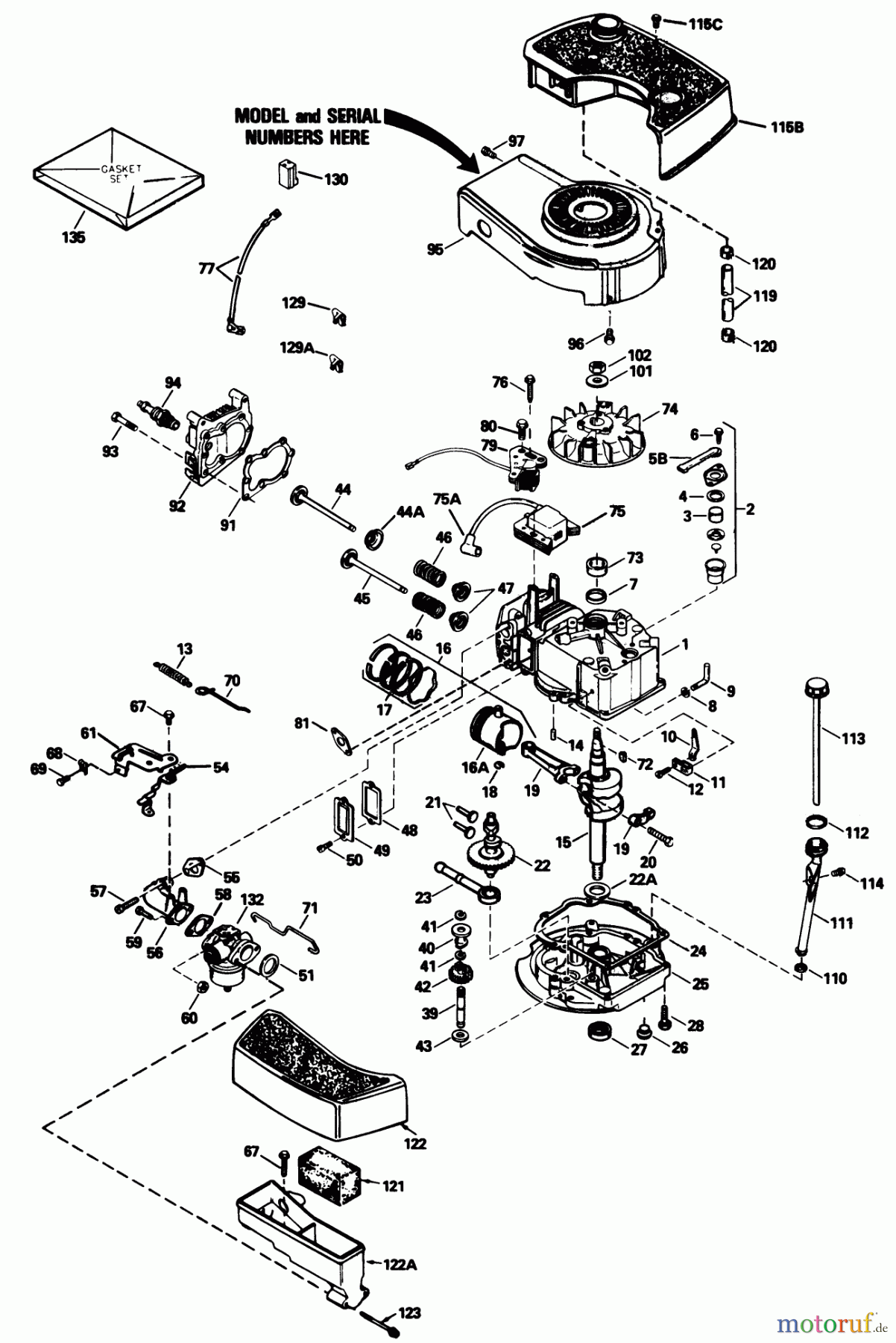  Toro Neu Mowers, Walk-Behind Seite 1 20677 - Toro Lawnmower, 1990 (0000001-0002101) ENGINE MODEL NO. TNT 100-10104F