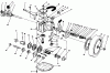 Toro 20677 - Lawnmower, 1990 (0000001-0002101) Spareparts GEAR CASE ASSEMBLY