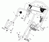 Toro 20677 - Lawnmower, 1990 (0000001-0002101) Spareparts HANDLE ASSEMBLY
