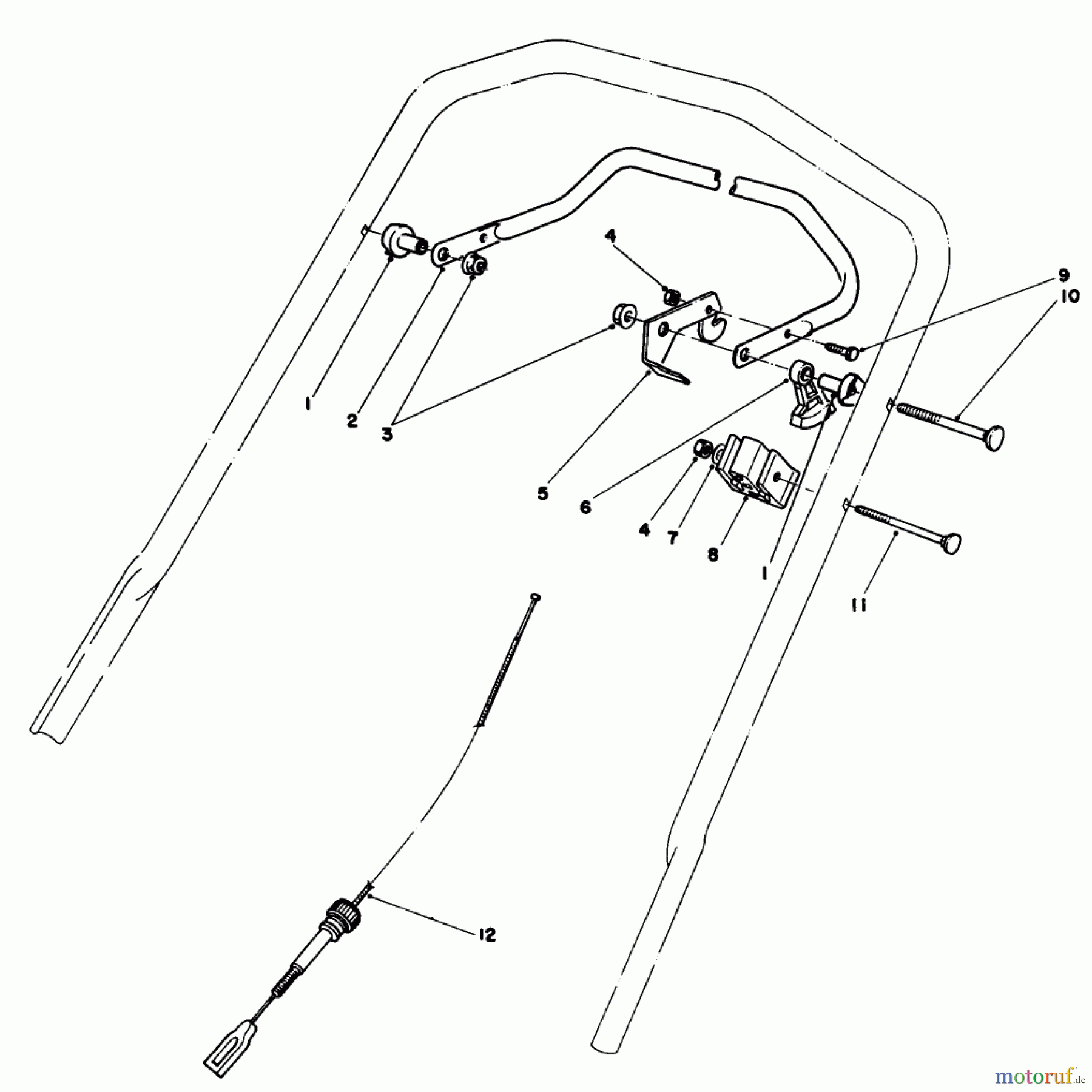  Toro Neu Mowers, Walk-Behind Seite 1 20677 - Toro Lawnmower, 1990 (0000001-0002101) TRACTION CONTROL ASSEMBLY
