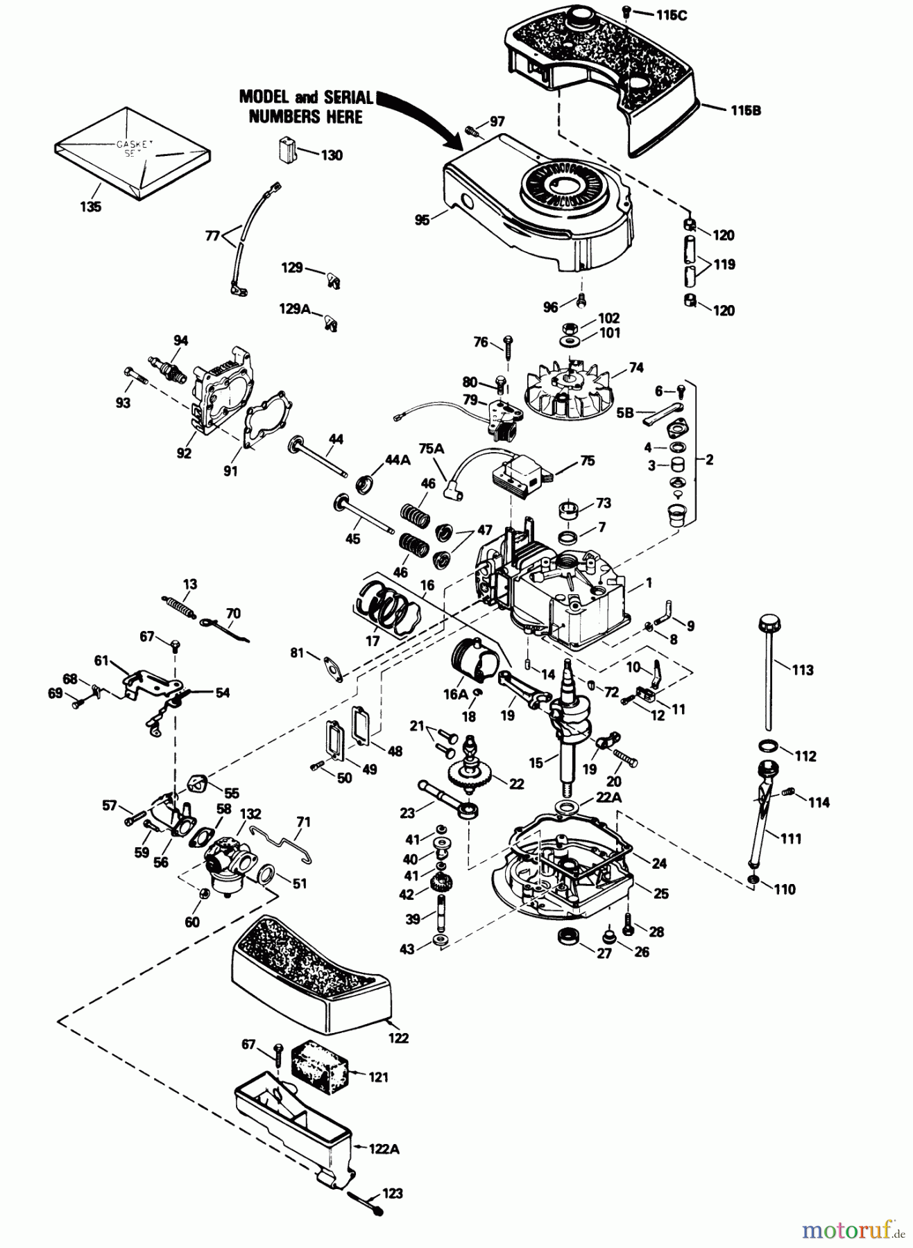  Toro Neu Mowers, Walk-Behind Seite 1 20677 - Toro Lawnmower, 1990 (0002102-0999999) ENGINE MODEL NO. TNT 100-10104F