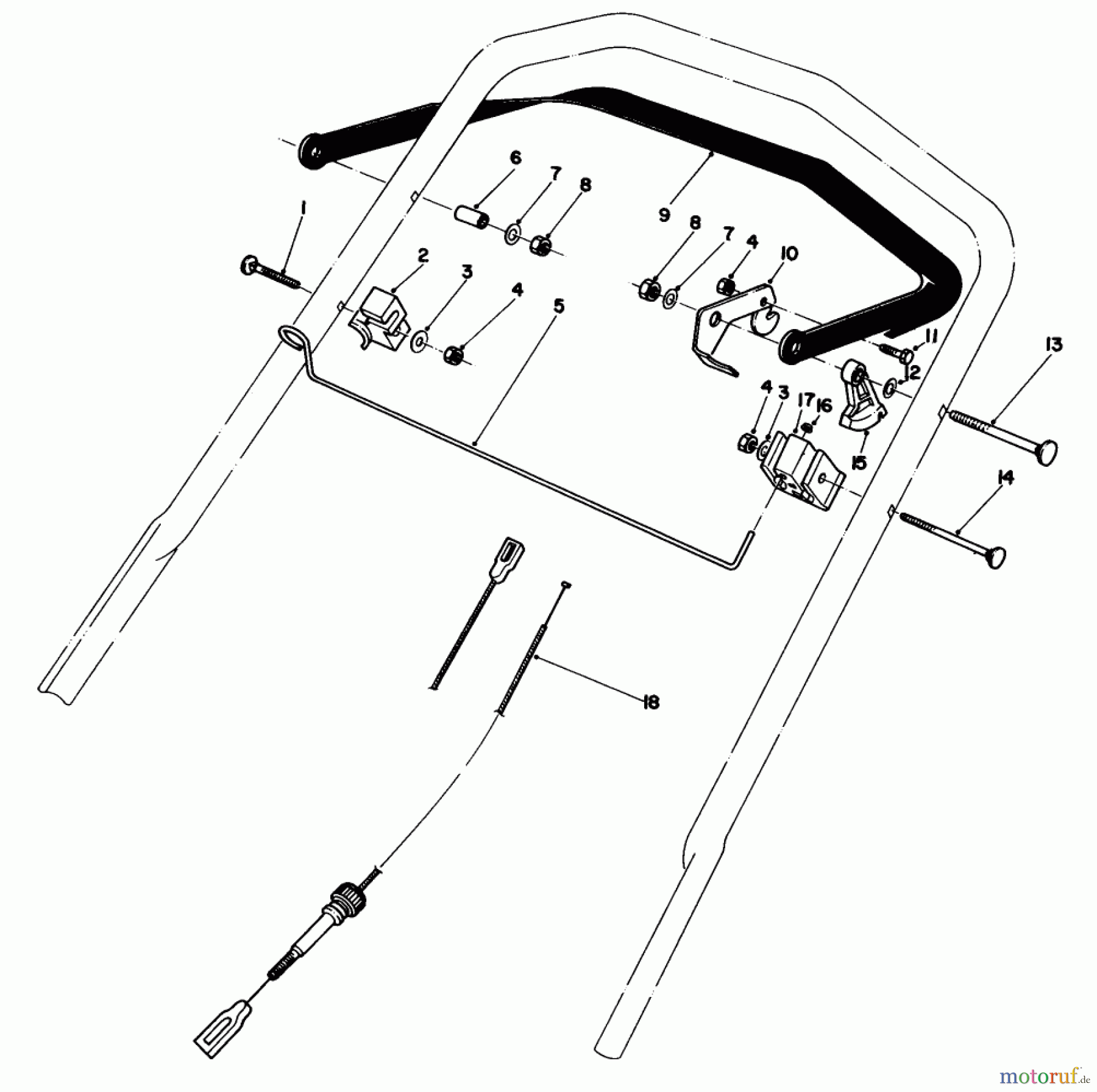  Toro Neu Mowers, Walk-Behind Seite 1 20680 - Toro Lawnmower, 1983 (3000001-3999999) TRACTION CONTROL ASSEMBLY