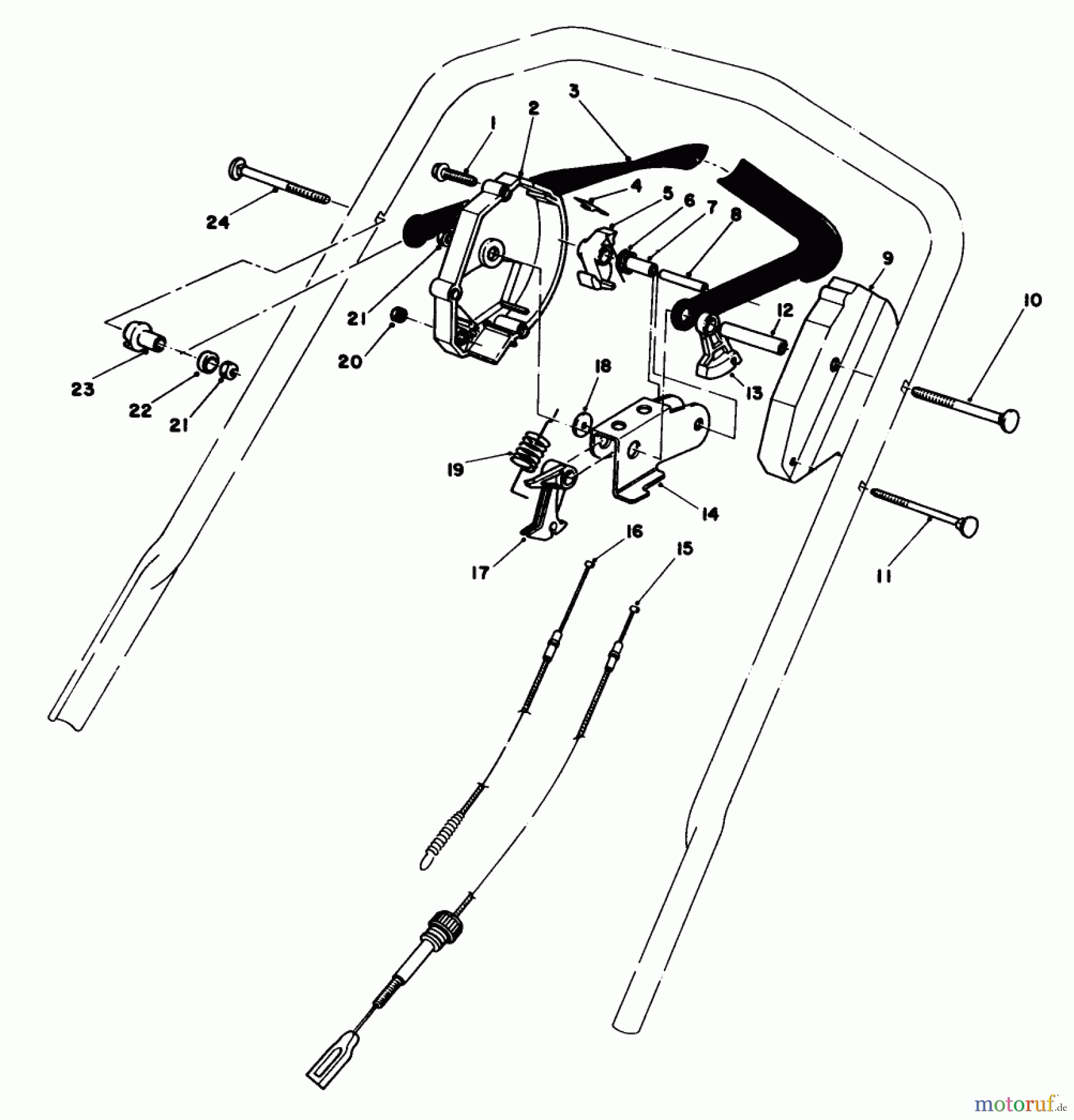  Toro Neu Mowers, Walk-Behind Seite 1 20684 - Toro Lawnmower, 1984 (4000001-4999999) TRACTION CONTROL ASSEMBLY