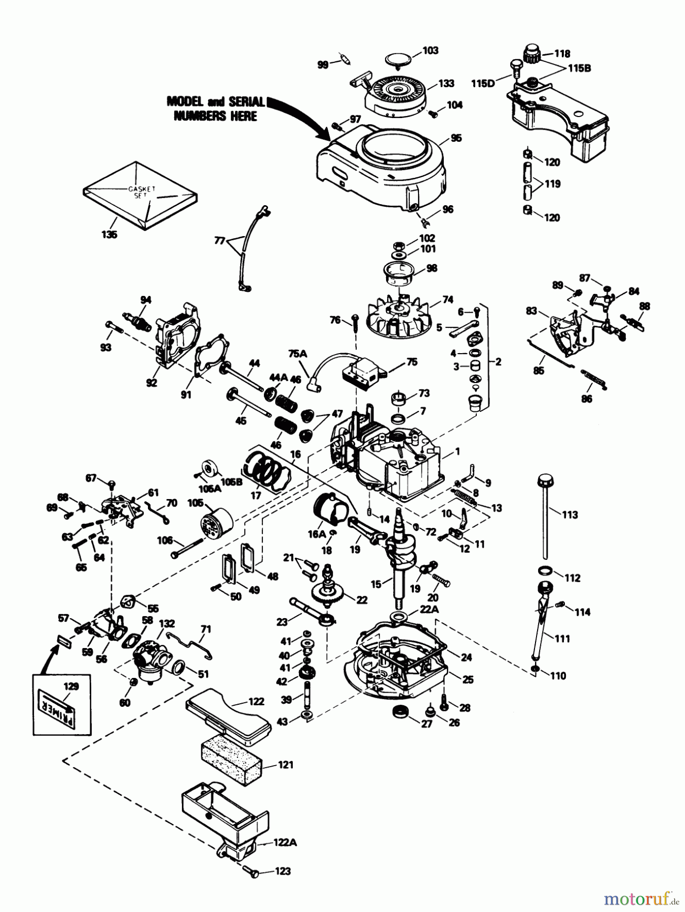  Toro Neu Mowers, Walk-Behind Seite 1 20692C - Toro Lawnmower, 1989 (9000001-9999999) ENGINE TECUMSEH MODEL NO. TVS100-44020B