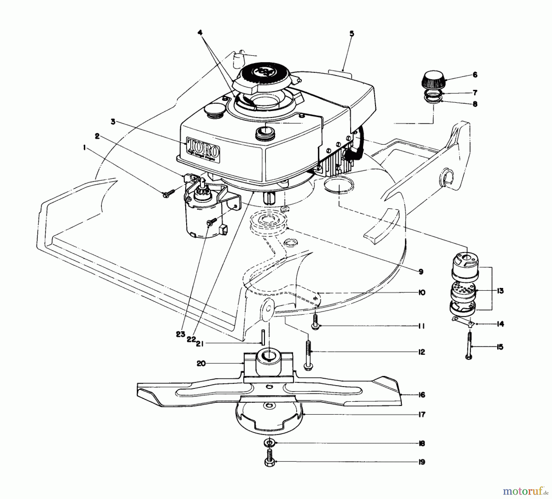  Toro Neu Mowers, Walk-Behind Seite 1 20715 - Toro Lawnmower, 1979 (9000001-9999999) ENGINE ASSEMBLY