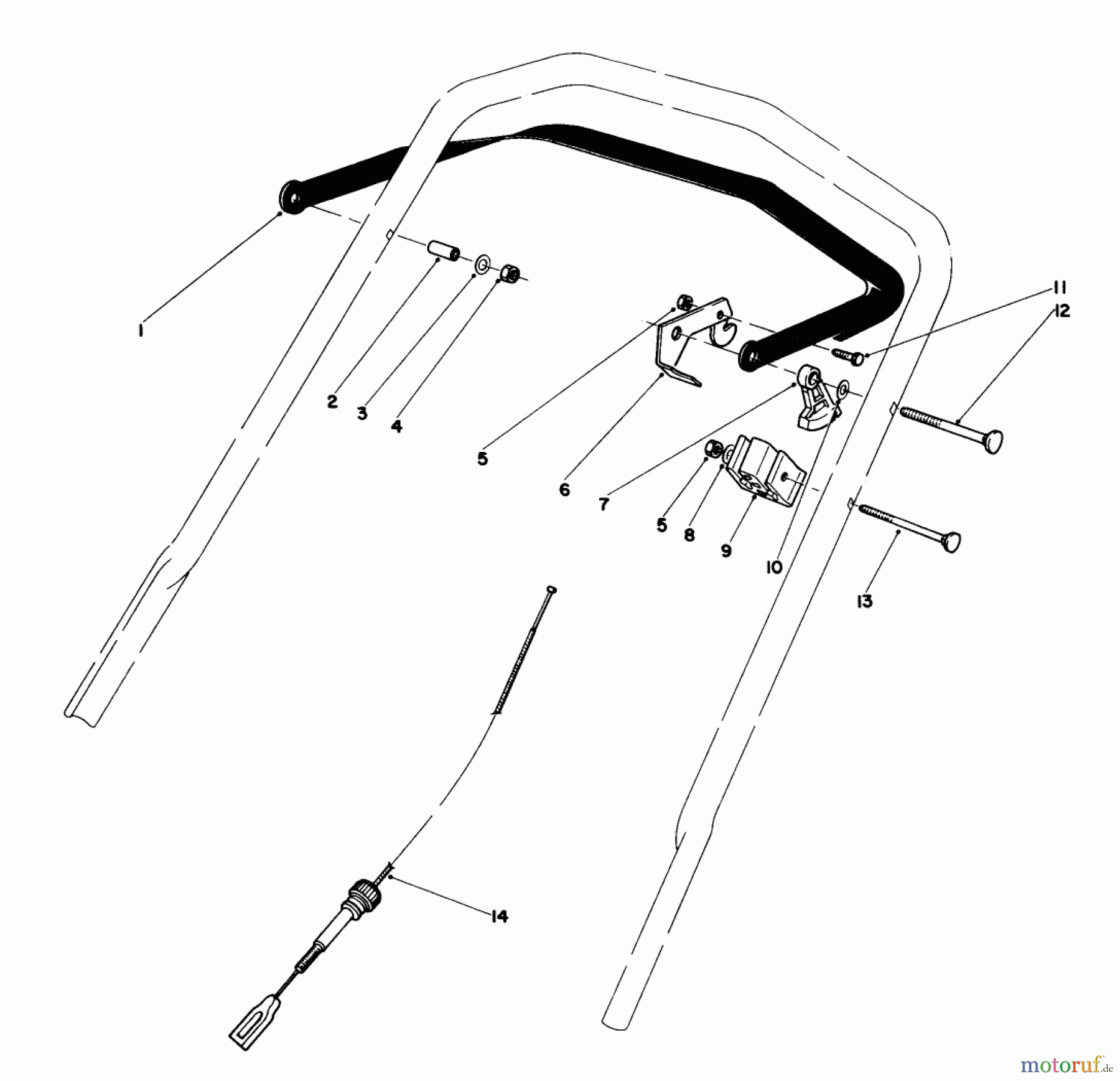  Toro Neu Mowers, Walk-Behind Seite 1 20715 - Toro Lawnmower, 1983 (3000001-3999999) TRACTION CONTROL ASSEMBLY