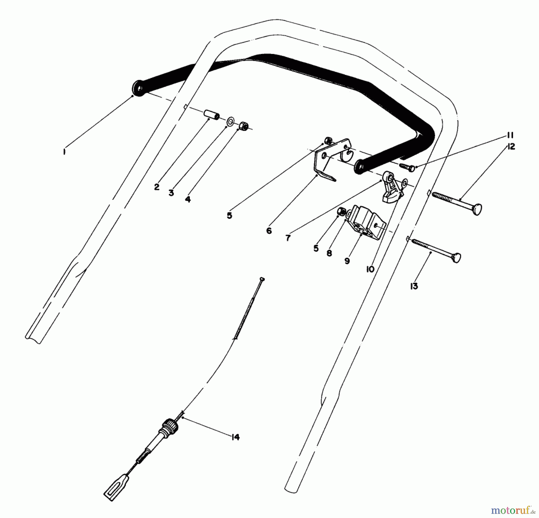  Toro Neu Mowers, Walk-Behind Seite 1 20735 - Toro Lawnmower, 1983 (3000001-3999999) TRACTION CONTROL ASSEMBLY