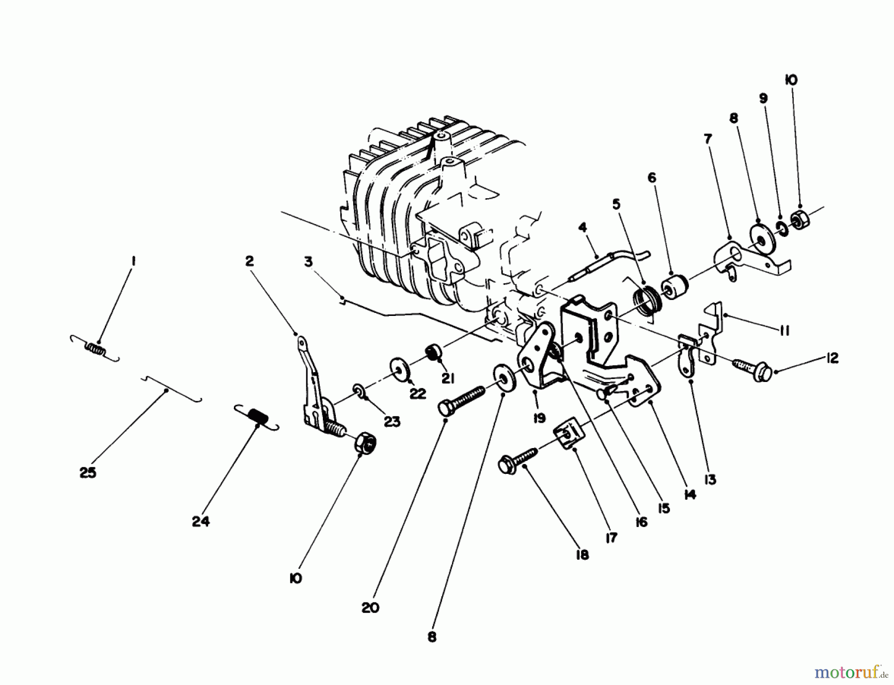  Toro Neu Mowers, Walk-Behind Seite 1 20745C - Toro Lawnmower, 1988 (8000001-8999999) GOVERNOR ASSEMBLY (ENGINE NO. 47PH7)