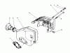 Toro 20745C - Lawnmower, 1988 (8000001-8999999) Spareparts MUFFLER ASSEMBLY (ENGINE NO. 47PH7) (ENGINE NO. 47PG6)
