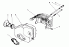 Toro 20746C - Lawnmower, 1988 (8000001-8999999) Spareparts MUFFLER ASSEMBLY (ENGINE NO. 47PH7)