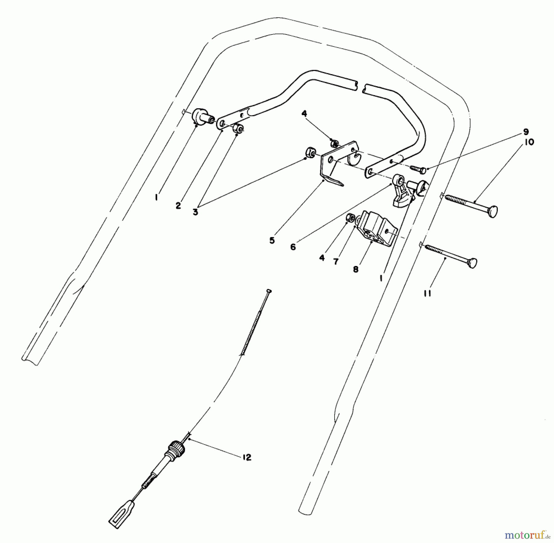 Toro Neu Mowers, Walk-Behind Seite 1 20747 - Toro Lawnmower, 1985 (5000001-5999999) TRACTION CONTROL ASSEMBLY