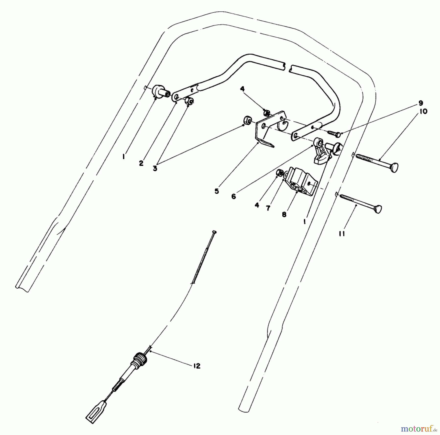  Toro Neu Mowers, Walk-Behind Seite 1 20747C - Toro Lawnmower, 1986 (6000001-6999999) TRACTION CONTROL ASSEMBLY