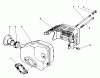 Toro 20747C - Lawnmower, 1987 (7000001-7999999) Spareparts MUFFLER ASSEMBLY (MODEL NO.47PG6)