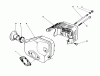Toro 20747C - Lawnmower, 1988 (8000001-8999999) Spareparts MUFFLER ASSEMBLY (MODEL NO. 47PG6 & 47PG7)