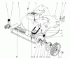 Toro 20755 - Lawnmower, 1981 (1000001-1999999) Spareparts FRONT WHEEL & PIVOT ARM ASSEMBLY