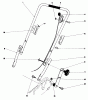 Toro 20762 - Lawnmower, 1980 (0000001-0999999) Spareparts HANDLE ASSEMBLY
