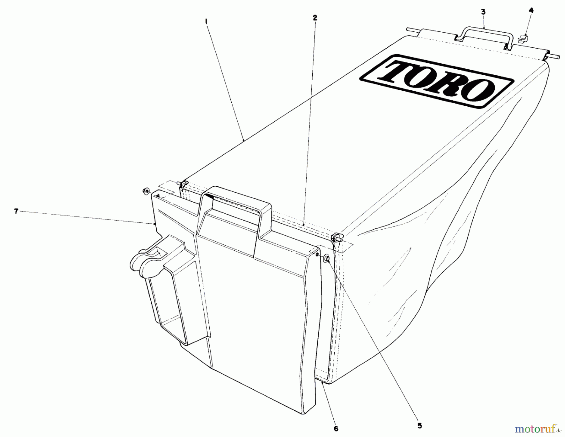  Toro Neu Mowers, Walk-Behind Seite 1 20762 - Toro Lawnmower, 1984 (4000001-4999999) GRASS BAG ASSEMBLY NO. 11-4949