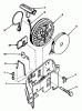 Toro 20762C - Lawnmower, 1986 (6000001-6999999) Spareparts REWIND STARTER NO. 590531