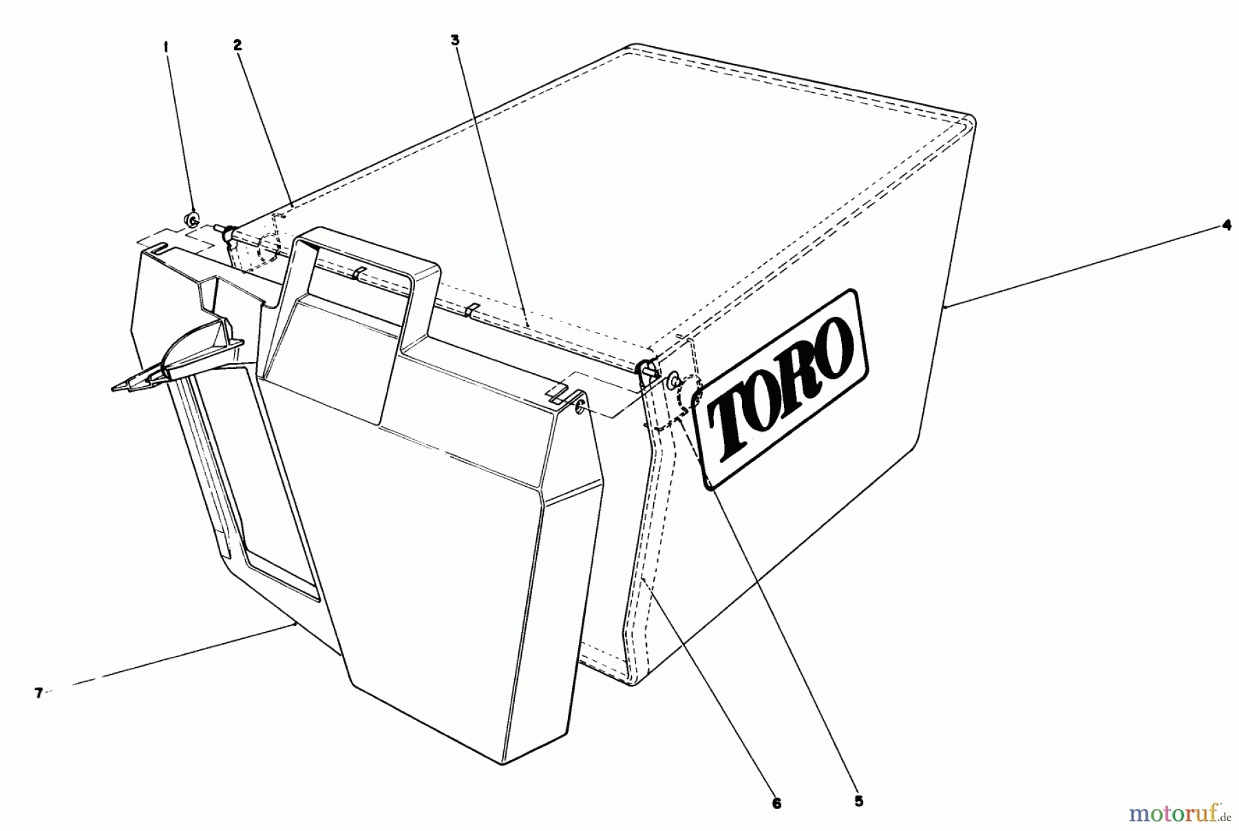  Toro Neu Mowers, Walk-Behind Seite 1 20782C - Toro Lawnmower, 1985 (5000001-5999999) GRASS BAG ASSEMBLY NO. 11-0159