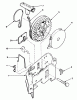 Toro 20782C - Lawnmower, 1986 (6000001-6999999) Spareparts REWIND STARTER NO. 590531