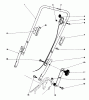 Toro 20798 - Lawnmower, 1980 (0000001-0999999) Spareparts HANDLE ASSEMBLY