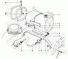 Toro 22025 - Lawnmower, 1986 (6000001-6999999) Spareparts GAS TANK ASSEMBLY