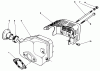Toro 22025 - Lawnmower, 1986 (6000001-6999999) Spareparts MUFFLER ASSEMBLY