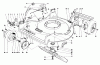Toro 22025 - Lawnmower, 1990 (0000001-0999999) Spareparts HOUSING & WHEEL ASSEMBLY