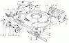 Toro 22025 - Lawnmower, 1991 (1000001-1999999) Spareparts HOUSING & WHEEL ASSEMBLY