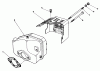 Toro 22035 - Lawnmower, 1984 (4000001-4999999) Spareparts MUFFLER ASSEMBLY