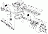 Toro 22030 - Lawnmower, 1988 (8000001-8999999) Spareparts GEAR CASE ASSEMBLY (MODEL 22035)