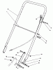 Toro 22030 - Lawnmower, 1989 (9000001-9999999) Spareparts HANDLE ASSEMBLY (MODEL 22030)