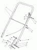 Toro 22030 - Lawnmower, 1990 (0000001-0999999) Spareparts HANDLE ASSEMBLY (MODEL 22030)