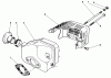 Toro 22035 - Lawnmower, 1990 (0000001-0999999) Spareparts MUFFLER ASSEMBLY (MODEL NO. 47PK9-3)