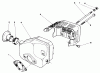 Toro 22035C - Lawnmower, 1988 (8000001-8999999) Spareparts MUFFLER ASSEMBLY (MODEL NO. 47PH7)