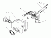Toro 22035C - Lawnmower, 1989 (9000001-9999999) Spareparts MUFFLER ASSEMBLY (MODEL NO. 47PJ8)