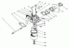 Toro 22036 - Lawnmower, 1990 (0000001-0999999) Spareparts CARBURETOR ASSEMBLY (MODEL NO. 47PK9-3)
