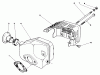 Toro 22036 - Lawnmower, 1992 (2000001-2999999) Spareparts MUFFLER ASSEMBLY (MODEL NO. 47PM1-3)