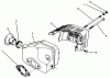 Toro 22037BC - Lawnmower, 1995 (5900001-5999999) Spareparts MUFFLER ASSEMBLY (MODEL NO. 47PR4-3)