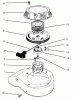 Toro 22038 - Lawnmower, 1997 (7900001-7999999) Spareparts RECOIL ASSEMBLY (MODEL NO. 47PS5-3)(MODEL NO. 22038B)(MODEL NO. 47PT6-3)(MODEL NO. 22038)