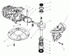 Toro 22040 - Lawnmower, 1997 (7900001-7999999) Spareparts CRANKSHAFT (ASSEMBLY MODEL NO. 47PT6-3)