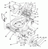 Toro 22042 - Lawnmower, 1991 (1000001-1999999) Spareparts HOUSING & WHEEL ASSEMBLY