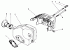 Toro 22043 - Lawnmower, 1992 (2000001-2999999) Spareparts MUFFLER ASSEMBLY (MODEL NO. 47PM1-7)