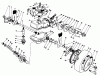 Toro 22043 - Lawnmower, 1993 (3900001-3900964) Spareparts GEAR CASE ASSEMBLY